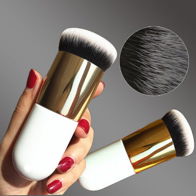 White and Brown Chubby Foundation Brush