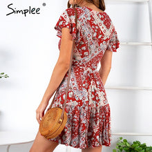 Bohemian print summer dress