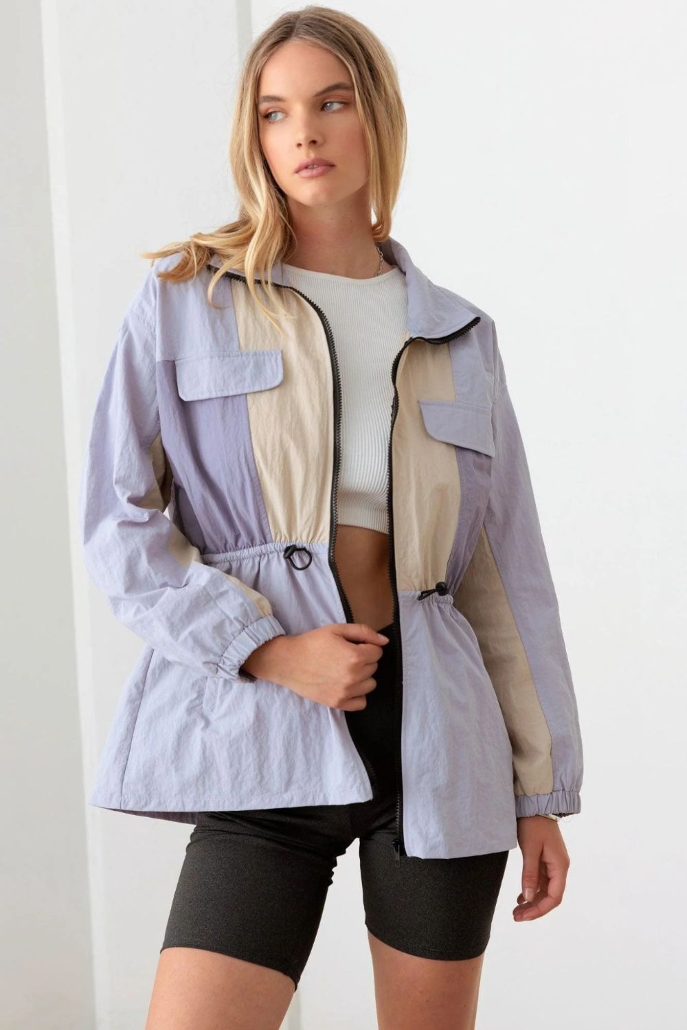アウターその他 No.0616 mild coloring wind JK (3color) Active Stuff Vintage Hip Hop Color Block Bomber Wind Jacket